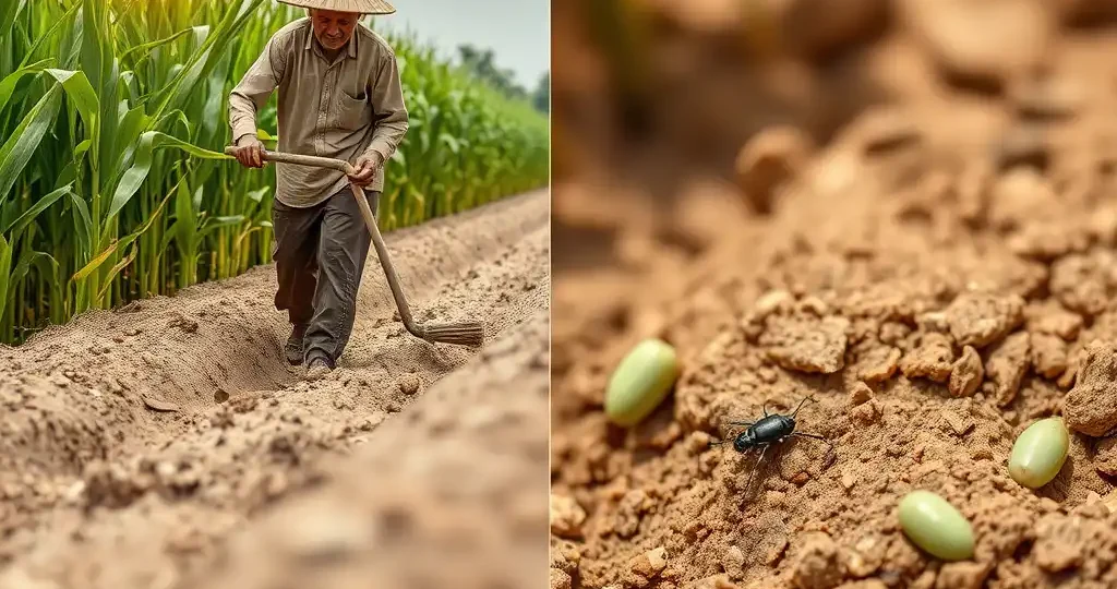 Deep tillage exposes Fall Armyworm pupae to natural elements and predators.