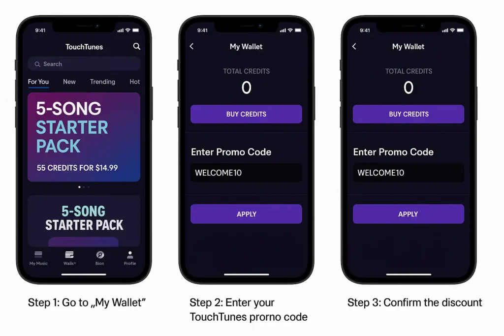 Apply TouchTunes Promo Codes
