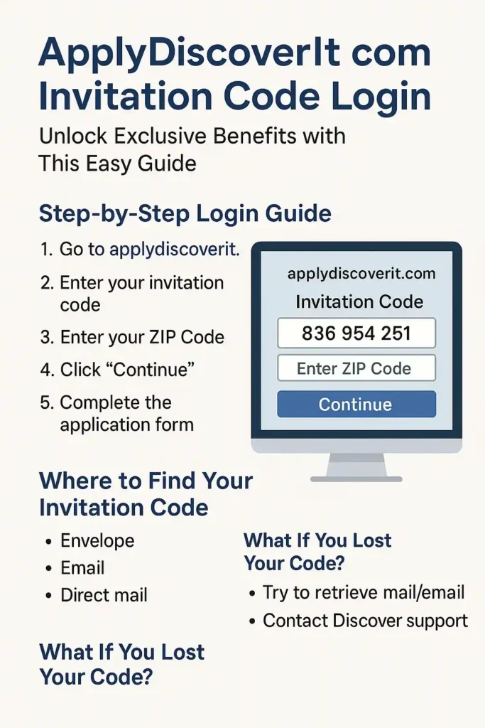 ApplyDiscoverIt com Invitation Code Login